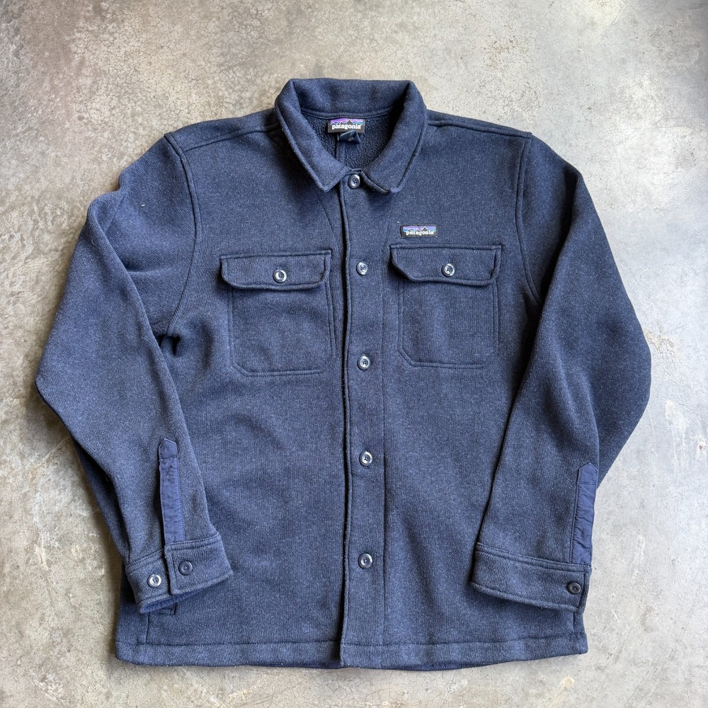 Patagonia Jacket Mens XL Better Sweater Shirt Blue Fleece Button Up Shacket